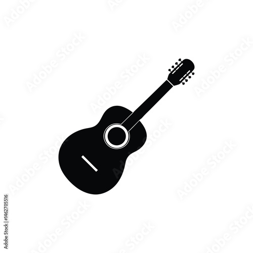 acoustic guitar isolated on white
