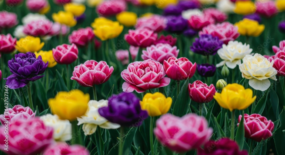 Fototapeta premium Vibrant tulip field