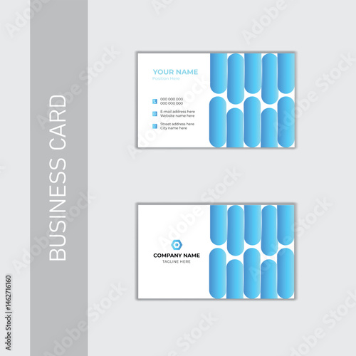 Modern corporate vector business card design template