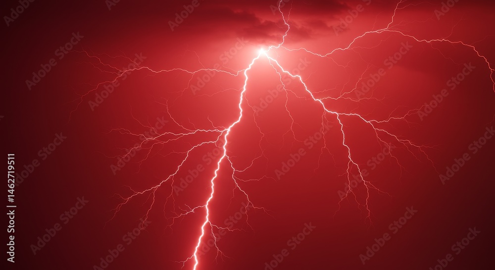 Red Sky Lightning Strike - Dramatic of a lightning bolt against a vibrant red sky. Perfect for weather, power, and energy themes Red Sky Lightning Strike - Dramatic of a lightning bolt against a vibrant red sky. Perfect for weather, power, and energy themes
