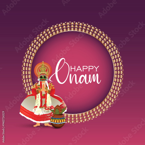 South indian cultural fetival happy onam background