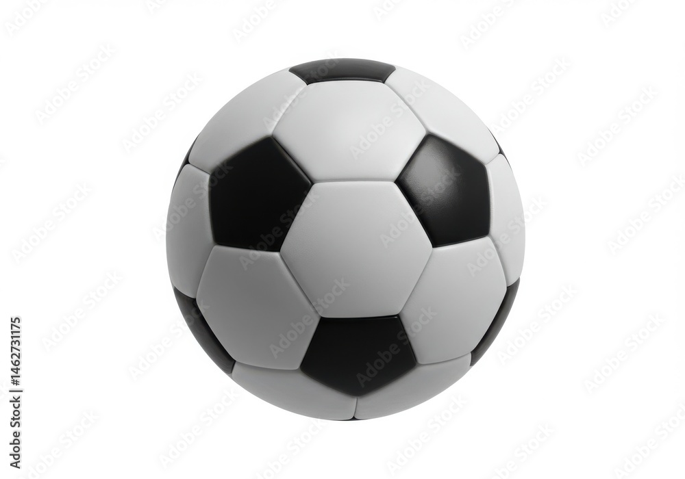 Soccer ball displaying classic pattern isolated on white background Soccer ball displaying classic pattern isolated on white background