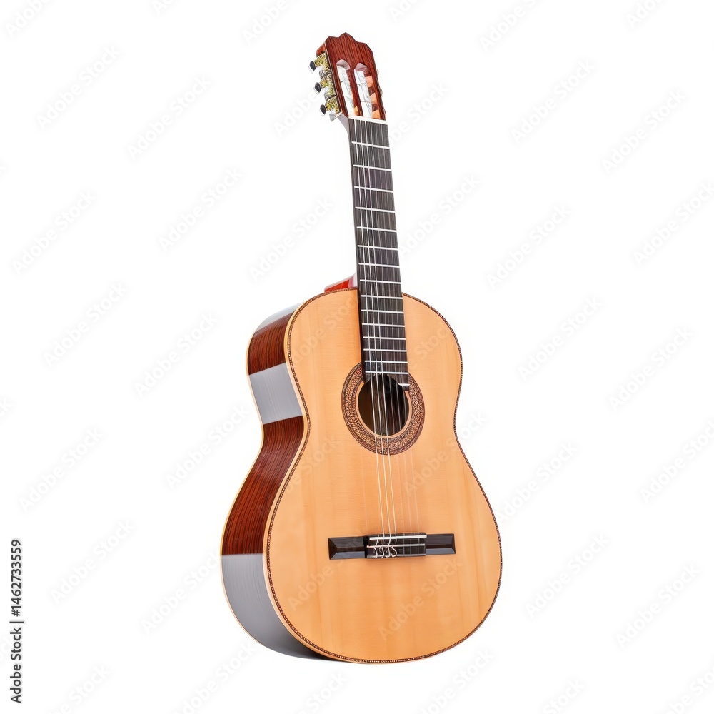 Fototapeta premium Acoustic guitar isolated on white background