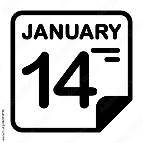 14 January Calendar Icon