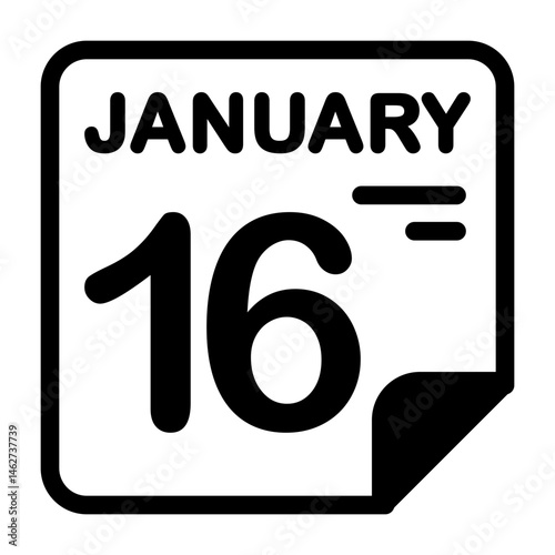 16 January Calendar Icon