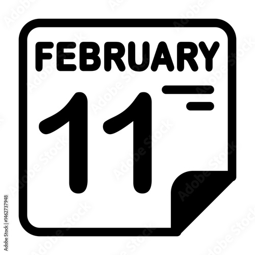 11 February Calendar Icon