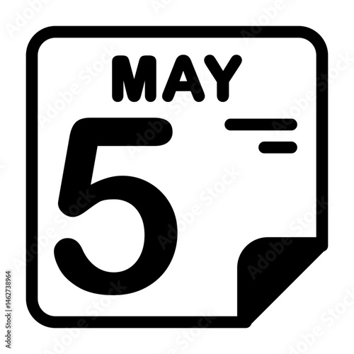 5 May Calendar Icon