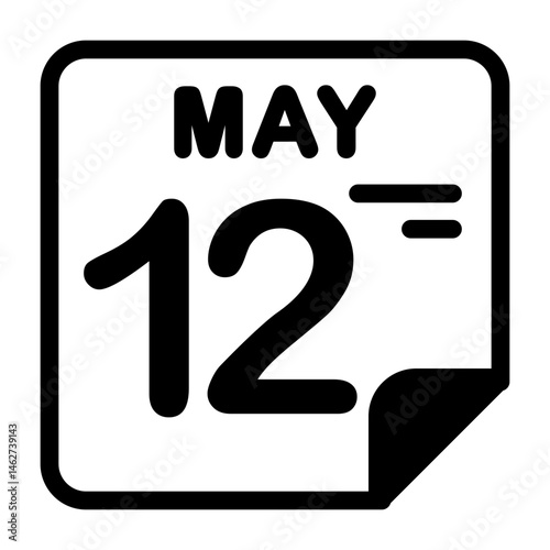 12 May Calendar Icon