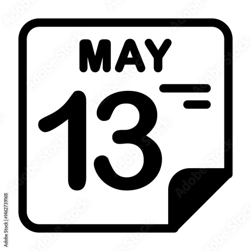 13 May Calendar Icon