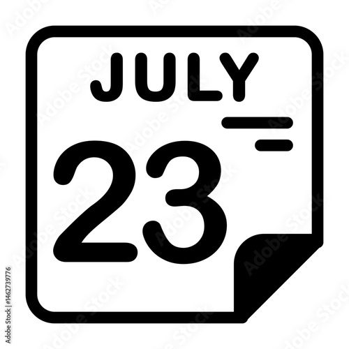 23 July Calendar Icon