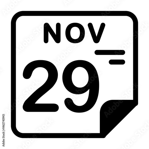 29 November Calendar Icon