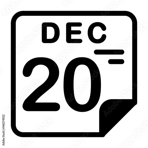 20 December Calendar Icon
