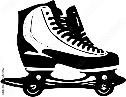 ice skates on white background