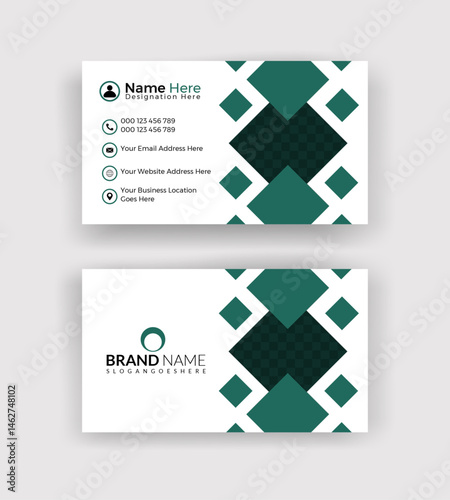 Corporate business card design – modern, professional template with clean layout, perfect for business professionals, agencies, consultants, and corporate identity branding
