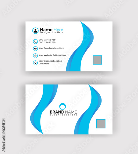 Executive business card template – sleek, modern design perfect for corporate professionals, agencies, consultants, and personal branding in business environments
