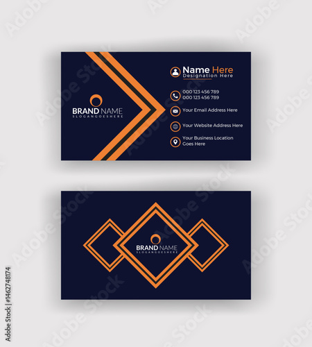 Minimalist business card template for corporate use – clean, modern, and professional layout ideal for startups, agencies, freelancers, and executive branding solutions

