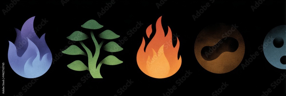 infographic depicting the differences between the 5 elements.