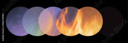 Obraz na płótnie Infographic showing the differences between the Five Elements: Earth, Water, Fire, Metal, Wood. w salonie
