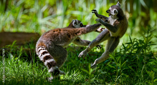 Obraz na płótnie ring tailed lemur catta w salonie