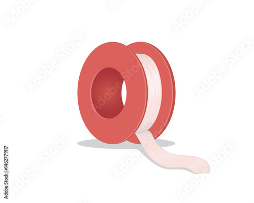 Vector design of a roll of sealing tape glue which is usually used to seal or cover the surface of a cardboard object or packaging.