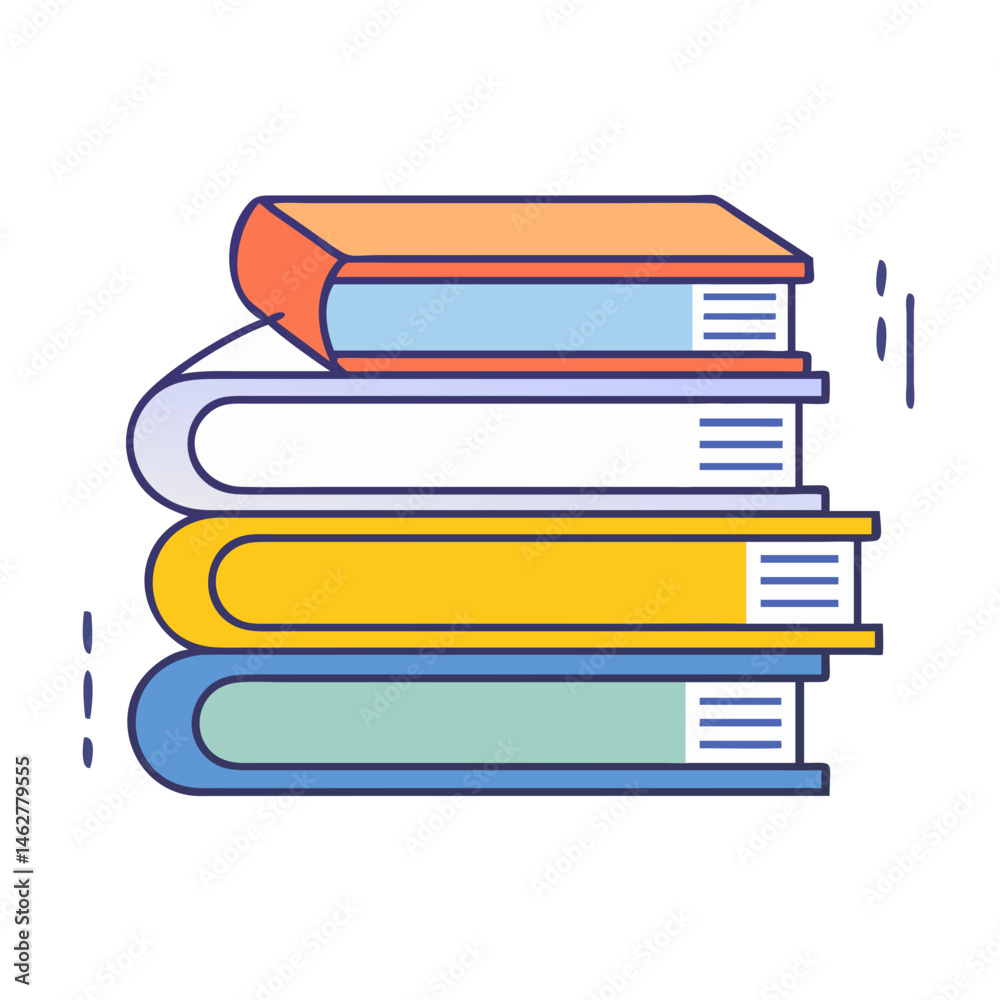 Stack of books illustration for education learning reading concept study knowledge library Stack of books illustration for education learning reading concept study knowledge library