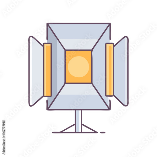 Studio lighting equipment for photography and videography professional light setup for film set