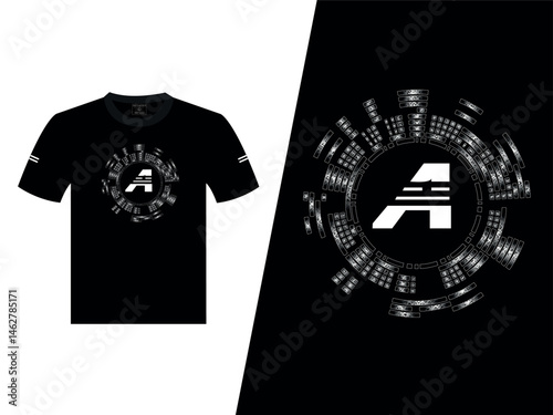 A Round T-Shirt Design Custom Design Vector EPS