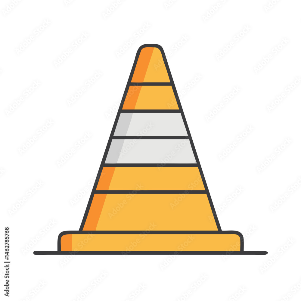 Illustration of a traffic cone safety cone construction cone road cone warning cone hazard cone orange cone Illustration of a traffic cone safety cone construction cone road cone warning cone hazard cone orange cone