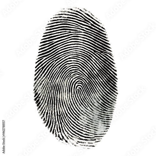fingerprint black isolated on white background PNG