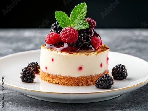 Delicious berry cheesecake