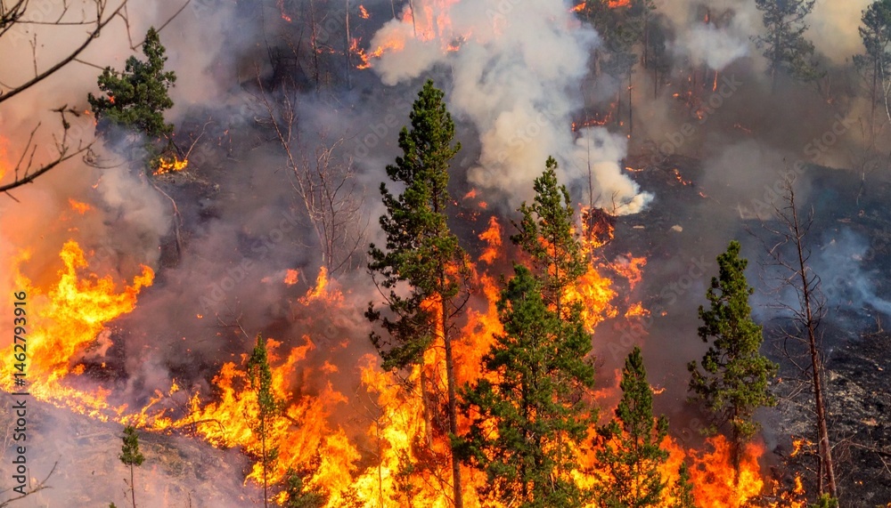 Fototapeta premium fire in the forest