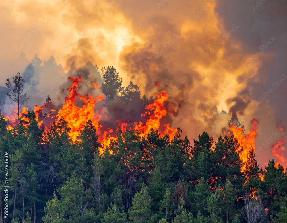 Fototapeta premium forest fire 2