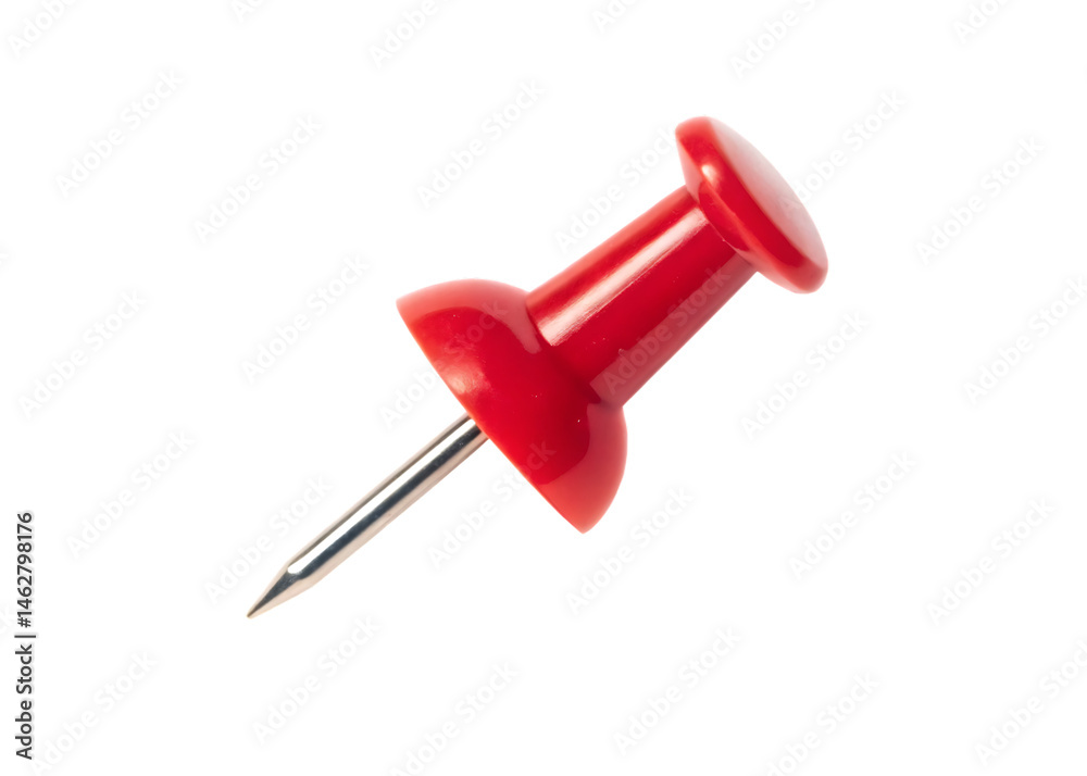  red pin isolated on white background PNG