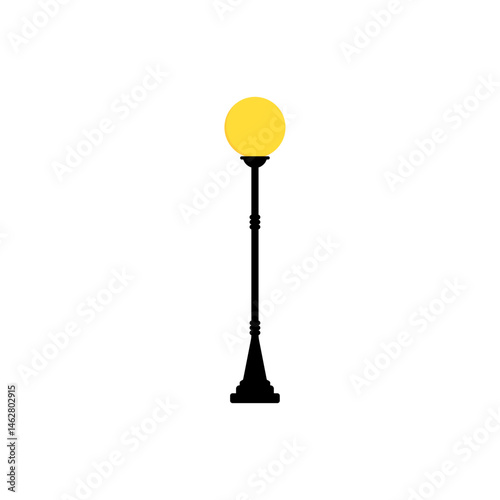 Classic street lamps and small garden lamps. Vector illustration 