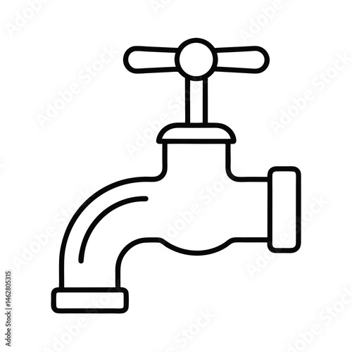 faucet with a drop of water