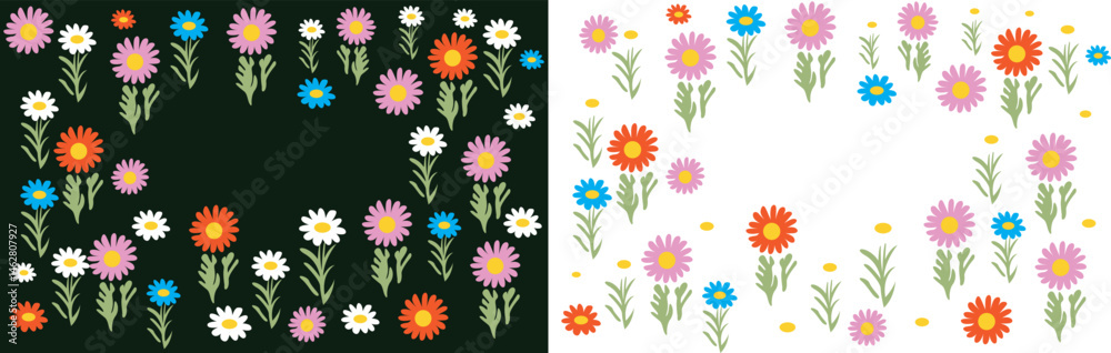 Obraz premium abstract background with flowers.seamless flower pattern background design
