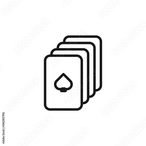 card deck icon. card deck Symbol sign for mobile concept and web design. Vector icon, Logo illustration, Vector graphics