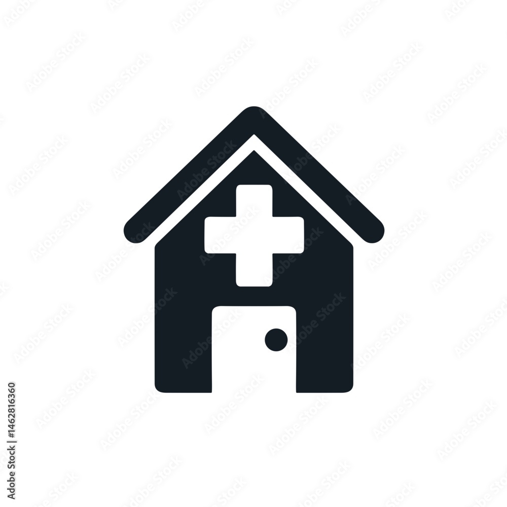 Fototapeta premium Medical house icon representing health services 