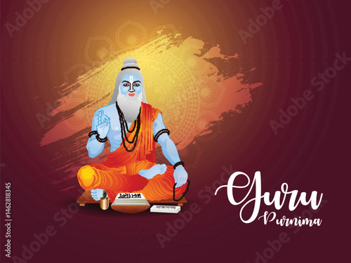 Hand drawn guru purnima celebration background