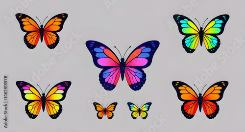 Wallpaper Mural butterfly vector Torontodigital.ca