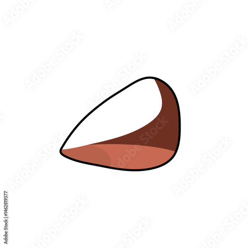 Cartoon mouth expression. Vector illustration 