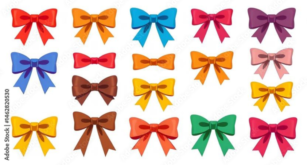 Obraz premium set of bows illustration vector