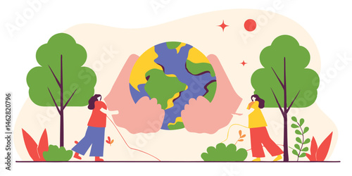 earth-day--environment-day--save-the-planet--vector