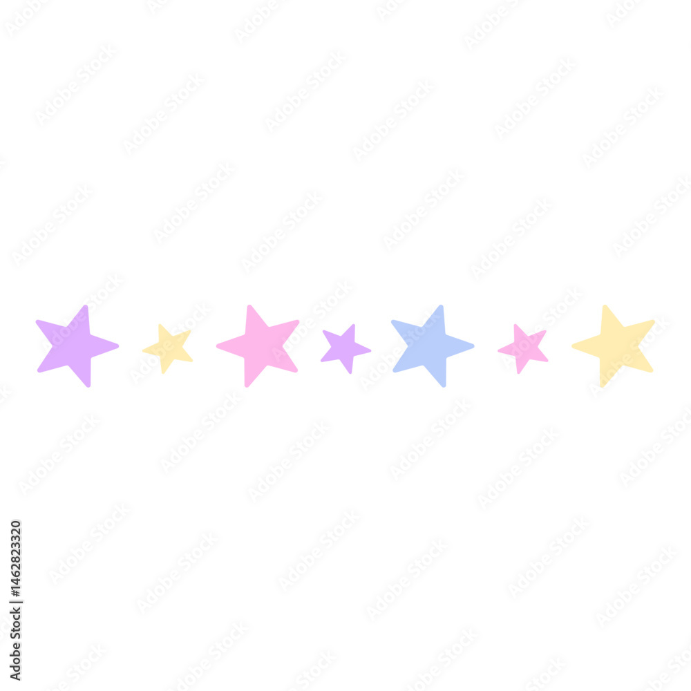 Obraz premium Colorful stars border vector illustration