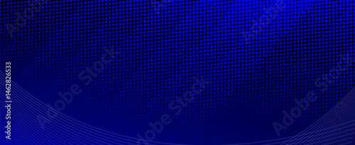 Blue abstract background diagonal geometric shape with halftone. Modern fiber textured vector