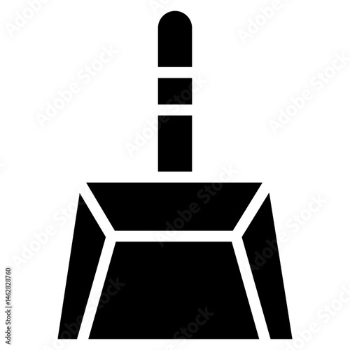 Bold Glyph Dust Pan Icon