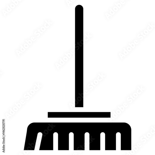 Bold Glyph Cleaning Brush Icon