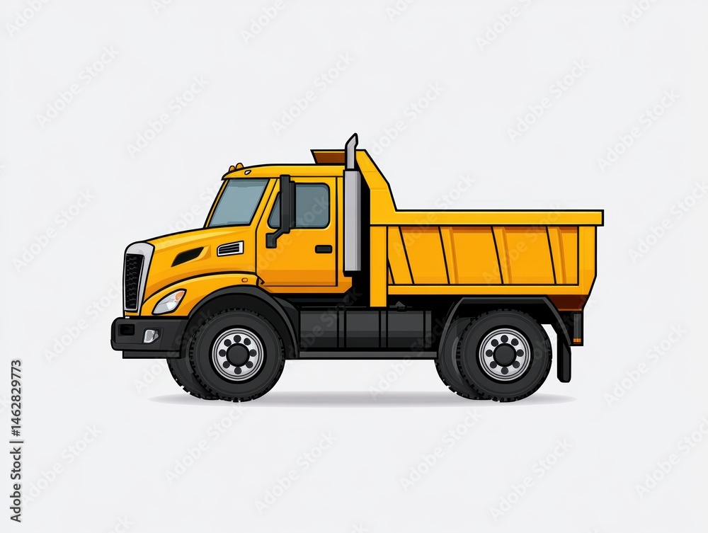 Side view of a large dump truck Side view of a large dump truck