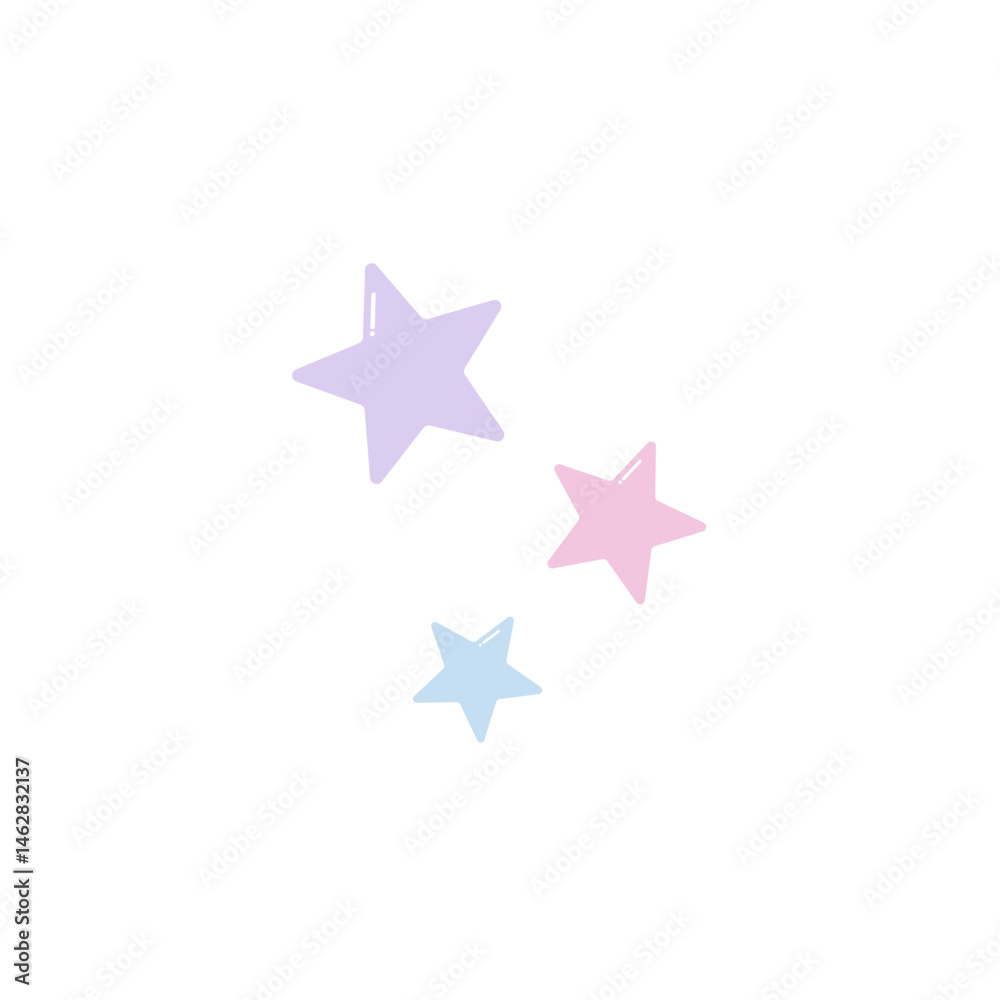 Obraz premium Cartoon cute colorful star. Vector illustration 