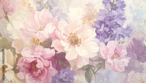 Abstract Soft Garden Tapestry Wedding background